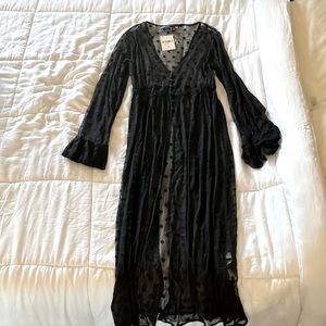 Forever21 long see-through dress, size S, black